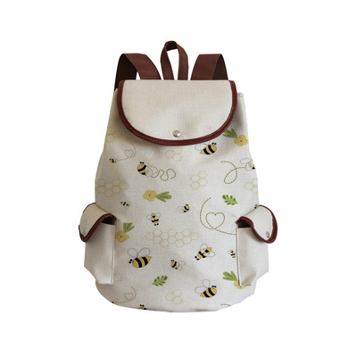 „Bee Ladybug Print“ kuprinės studentams Didelės talpos raištelių krepšiai Nešiojami miela animacinių filmų gyvūnų kuprinė „Dropshipping“
