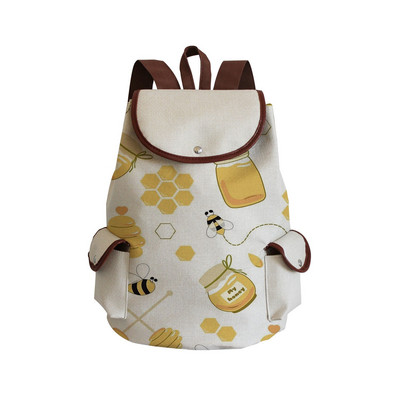 „Bee Ladybug Print“ kuprinės studentams Didelės talpos raištelių krepšiai Nešiojami miela animacinių filmų gyvūnų kuprinė „Dropshipping“