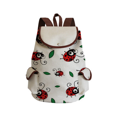 „Bee Ladybug Print“ kuprinės studentams Didelės talpos raištelių krepšiai Nešiojami miela animacinių filmų gyvūnų kuprinė „Dropshipping“