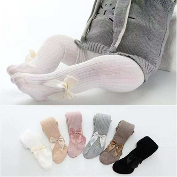 Бебешки чорапогащник за момичета с панделка