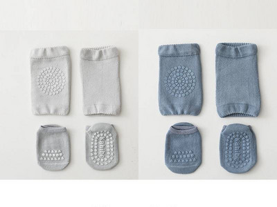 Βρεφικό σετ αντιολισθητικές κάλτσες και κορδέλα για τα γόνατα