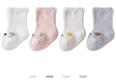 Zīdaiņu zeķītes ar aplikāciju, komplektā vairāki pāri