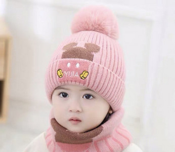 Fiúk és lányok rátétes sál és sapka készlet