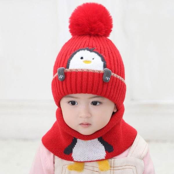 Fiúk és lányok rátétes sál és sapka készlet