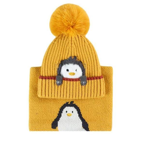 Fiúk és lányok rátétes sál és sapka készlet