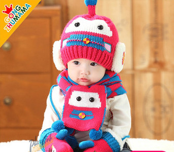 Baba polár kétrészes sál és sapka szett