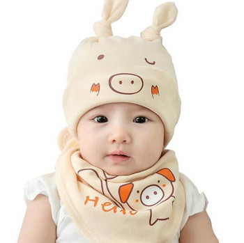 Бебешка шапка с уши и апликация