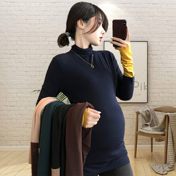 Γυναικείο πουλόβερ στον λαιμό πόλο κατάλληλο για εγκύους