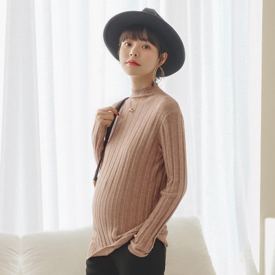 Női magas gallérú pulóver terhes nők számára