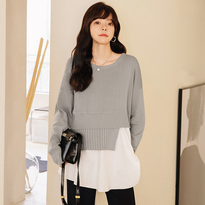 Sieviešu džemperis ar ovālu kakla izgriezumu grūtniecēm