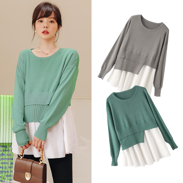 Sieviešu džemperis ar ovālu kakla izgriezumu grūtniecēm