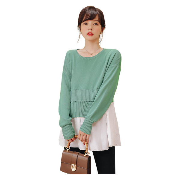 Sieviešu džemperis ar ovālu kakla izgriezumu grūtniecēm