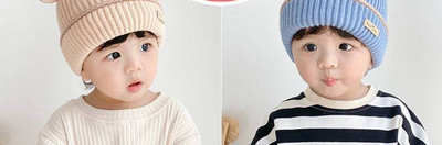 Бебешка зимна шапка от плетиво 