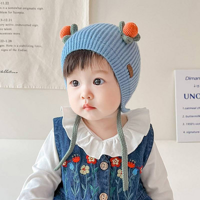 Zīdaiņu adīta ziemas cepure