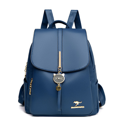 Sieviešu mugursoma no eko ādas - ar metāla elementu