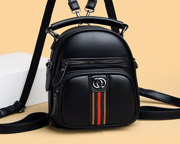 Moderan ženski ruksak od eko kože sa prednjim džepom u više boja