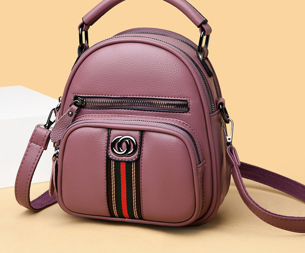 Moderan ženski ruksak od eko kože sa prednjim džepom u više boja