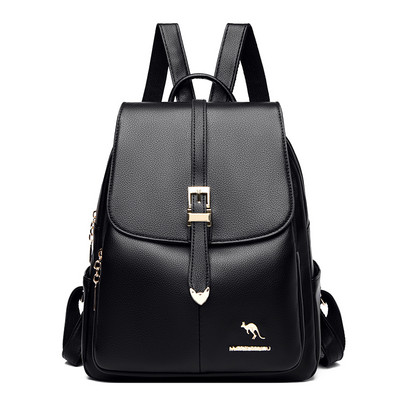 Γυναικείο σακίδιο πλάτης από οικολογικό δέρμα με τσέπη και φερμουάρ