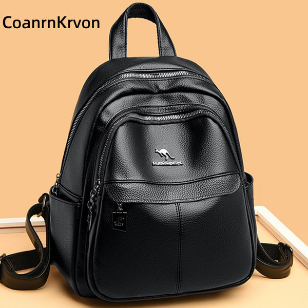 Sieviešu mugursoma ar metāla elementu trīs krāsās