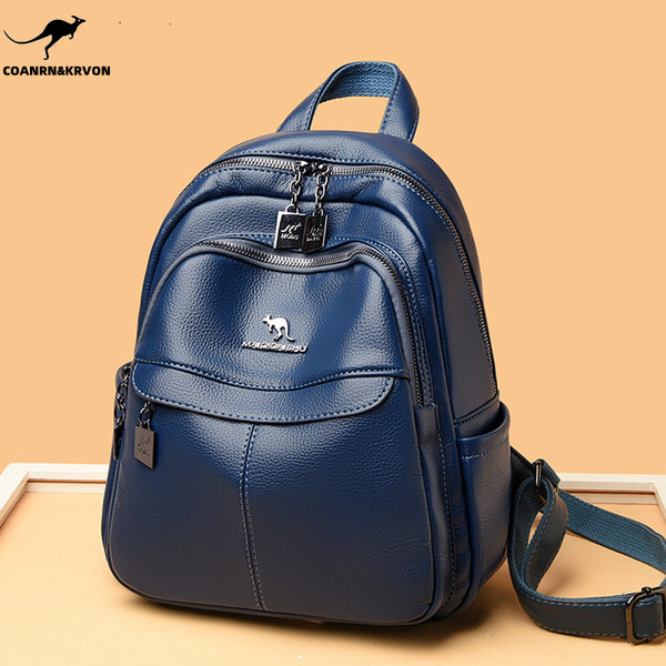 Sieviešu mugursoma ar metāla elementu trīs krāsās