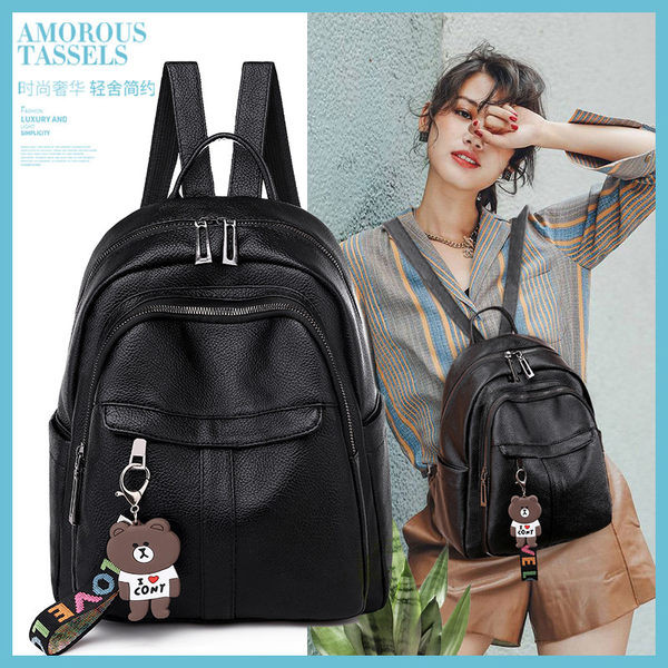 Γυναικείο σακίδιο πλάτης με μεγάλη θήκη και εξωτερική τσέπη