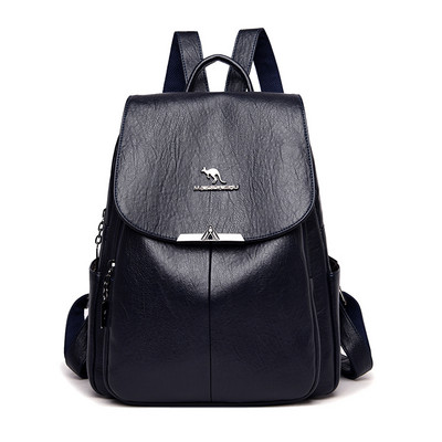 Női bőr hátizsák fém elemmel