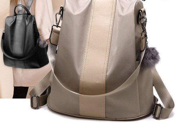 Női öko bőr hátizsák - kulcstartóval