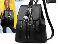 Ženski ležerni ruksak od eko kože s prednjim džepom i patentnim zatvaračem