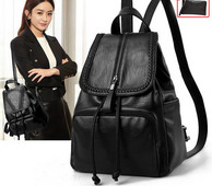 Jauna modeļa sieviešu eko ādas mugursomas priekškabata un šņores