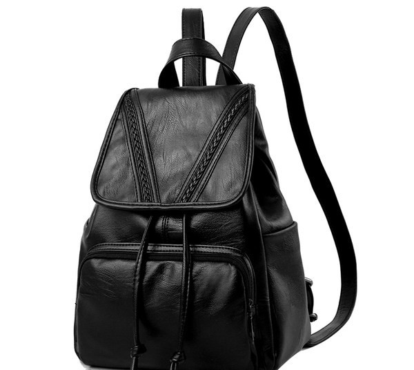 Jauna modeļa sieviešu eko ādas mugursomas priekškabata un šņores