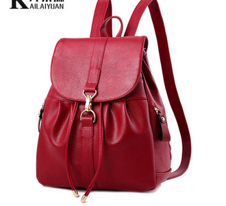 Női alkalmi eco bőr hátizsák fűzős