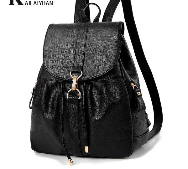 Női alkalmi eco bőr hátizsák fűzős