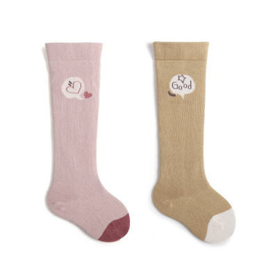 Ziemas mazuļu zeķītes pāri ceļgalam ar apdruku