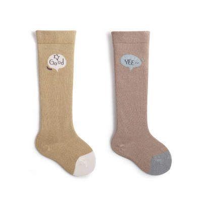 Ziemas mazuļu zeķītes pāri ceļgalam ar apdruku