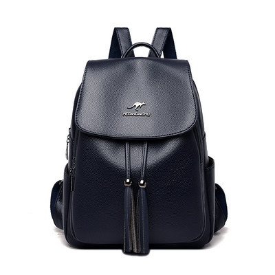 Ženski kožni ruksak s metalnim ukrasom