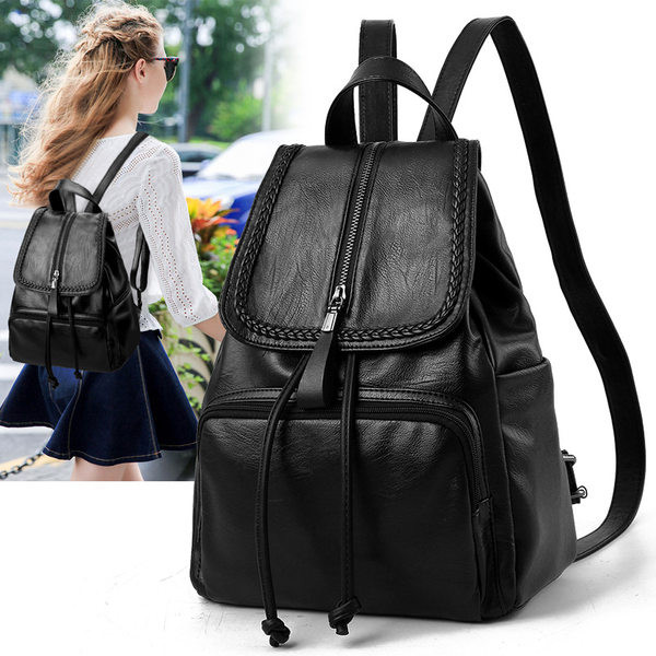 Sieviešu ikdienas mugursoma no eko ādas, divi modeļi