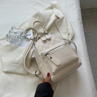 Stílusos női öko bőr hátizsák elülső zsebbel