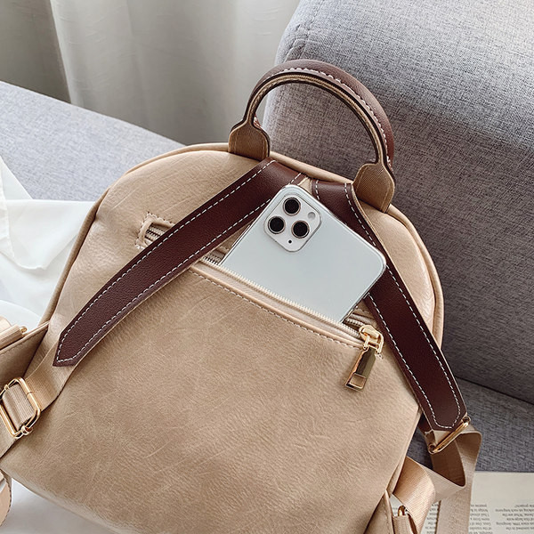 Mali ženski ruksak s patentnim zatvaračem