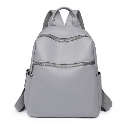 Sieviešu mugursoma ar kabatu un rāvējslēdzēju