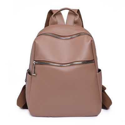 Sieviešu mugursoma ar kabatu un rāvējslēdzēju