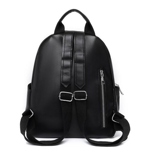 Sieviešu mugursoma ar kabatu un rāvējslēdzēju