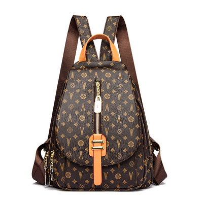 Ikdienas modeļa mugursoma ar kabatu un rāvējslēdzēju