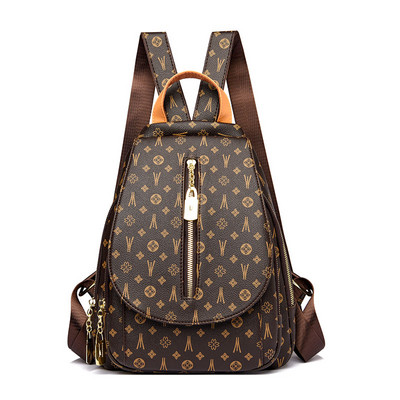 Ikdienas modeļa mugursoma ar kabatu un rāvējslēdzēju