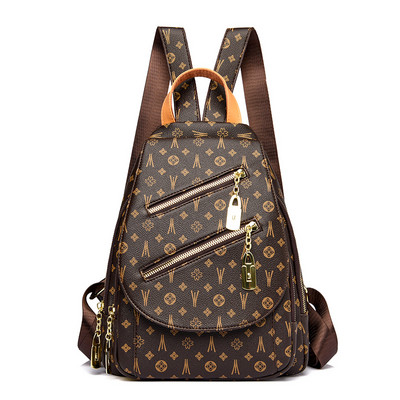 Ikdienas modeļa mugursoma ar kabatu un rāvējslēdzēju