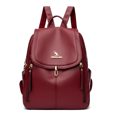 Sieviešu mugursoma ar metāla apdari - trīs krāsas