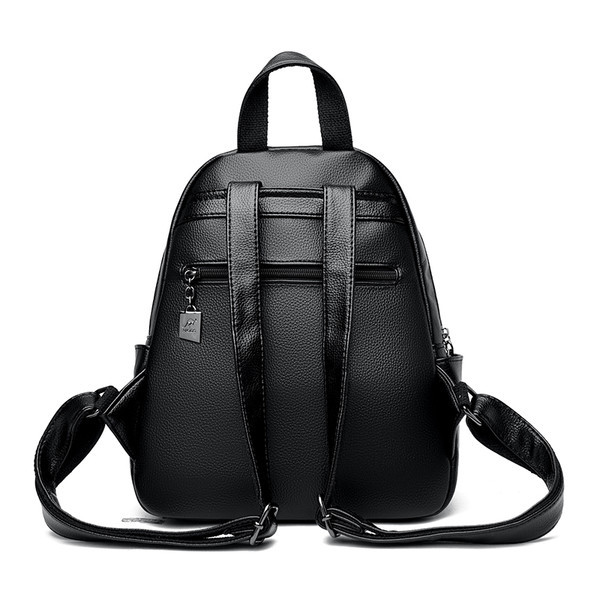 Ikdienas sieviešu mugursoma ar vairākiem nodalījumiem - eko āda