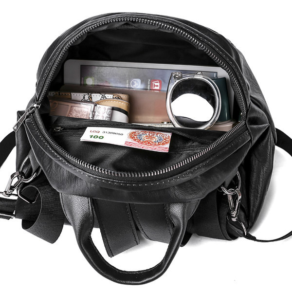 Moteriška kuprinė - su ilga rankena ir kišene