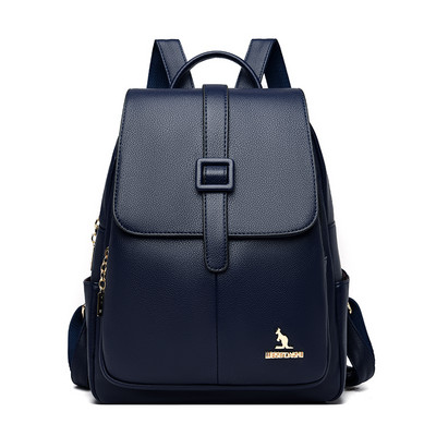 Modern női hátizsák zsebbel és fém díszítéssel