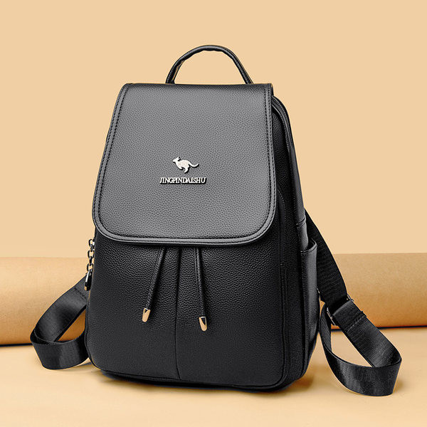 Sieviešu mugursoma ar metāla elementu