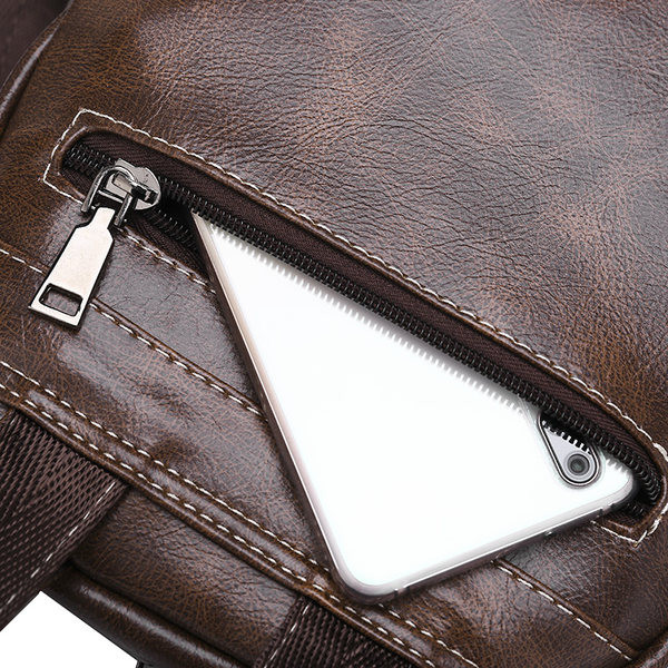 Retro modell női eko bőr hátizsák cipzárral